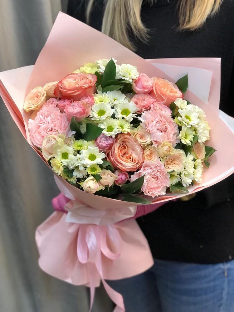 Букет цветов из: Гвоздики, Розы и Хризантемы в Забродах