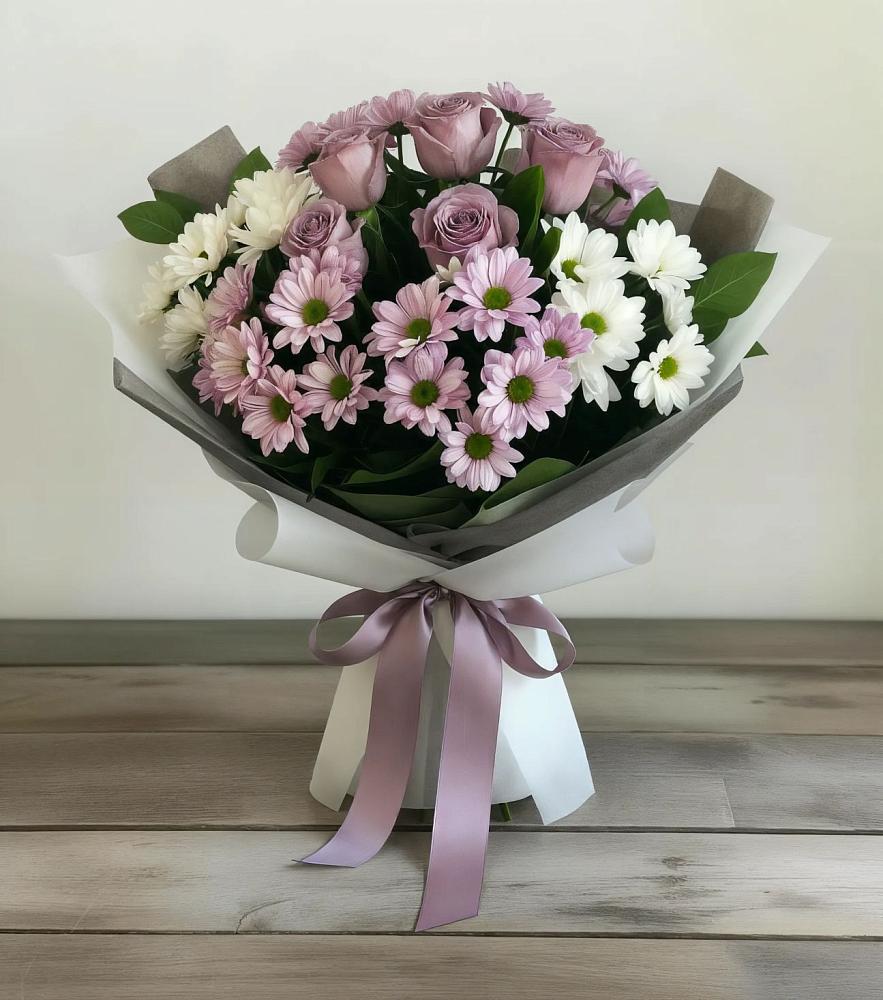 Букет цветов из: Хризантемы и Розы в Забродах