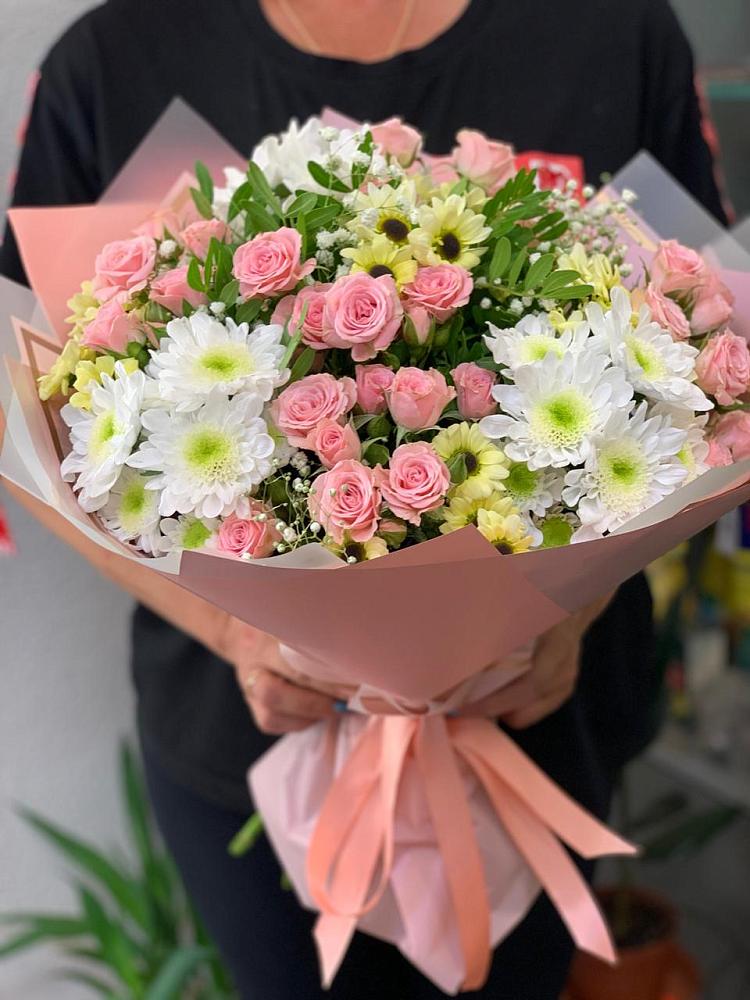 Букет цветов из: Розы и Хризантемы в Забродах