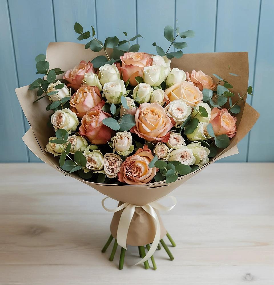 Букет цветов из: Альстромерии и Розы в Забродах