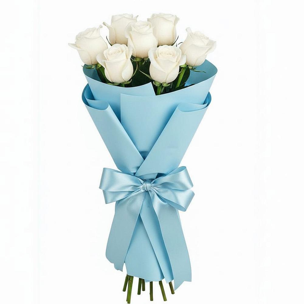 Букет 7 белых роз Проуд в Забродах