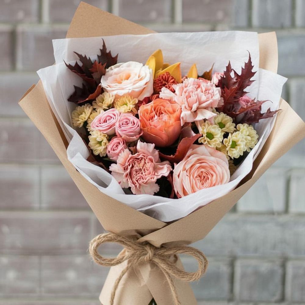 Букет цветов из: Гвоздики, Хризантемы и Розы в Забродах