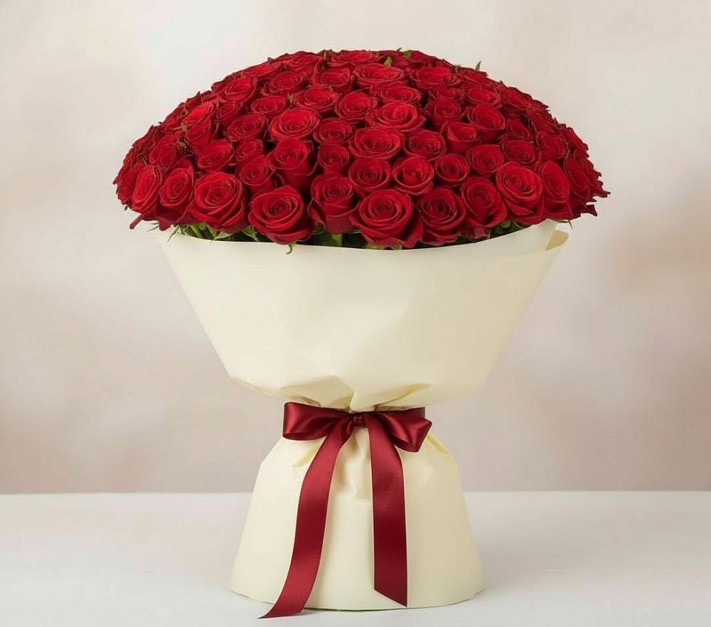 Букет 101 Красная роза Милано в Забродах