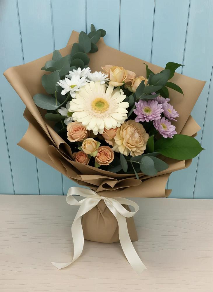 Букет цветов из: Герберы и Хризантемы в Забродах