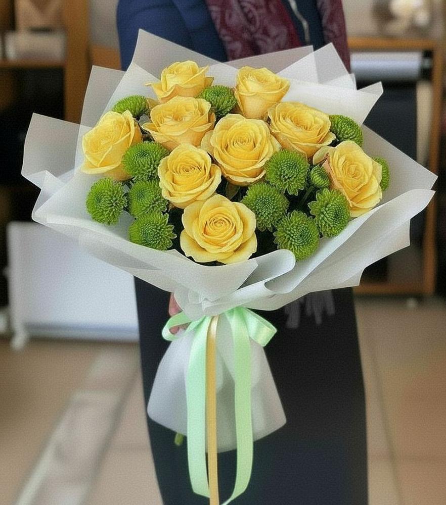 Букет цветов из: Хризантемы и Розы в Забродах