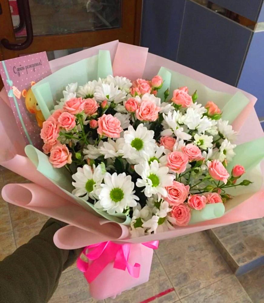 Букет цветов из: Розы и Хризантемы в Забродах