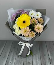 Букет цветов из:  Розы, Герберы и Хризантемы в Забродах