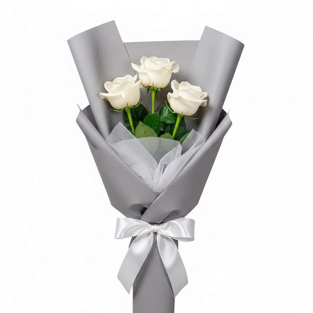 Букет 3 белые розы в Забродах