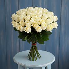 Букет 51 Белая роза Эдлесс Лав в Забродах