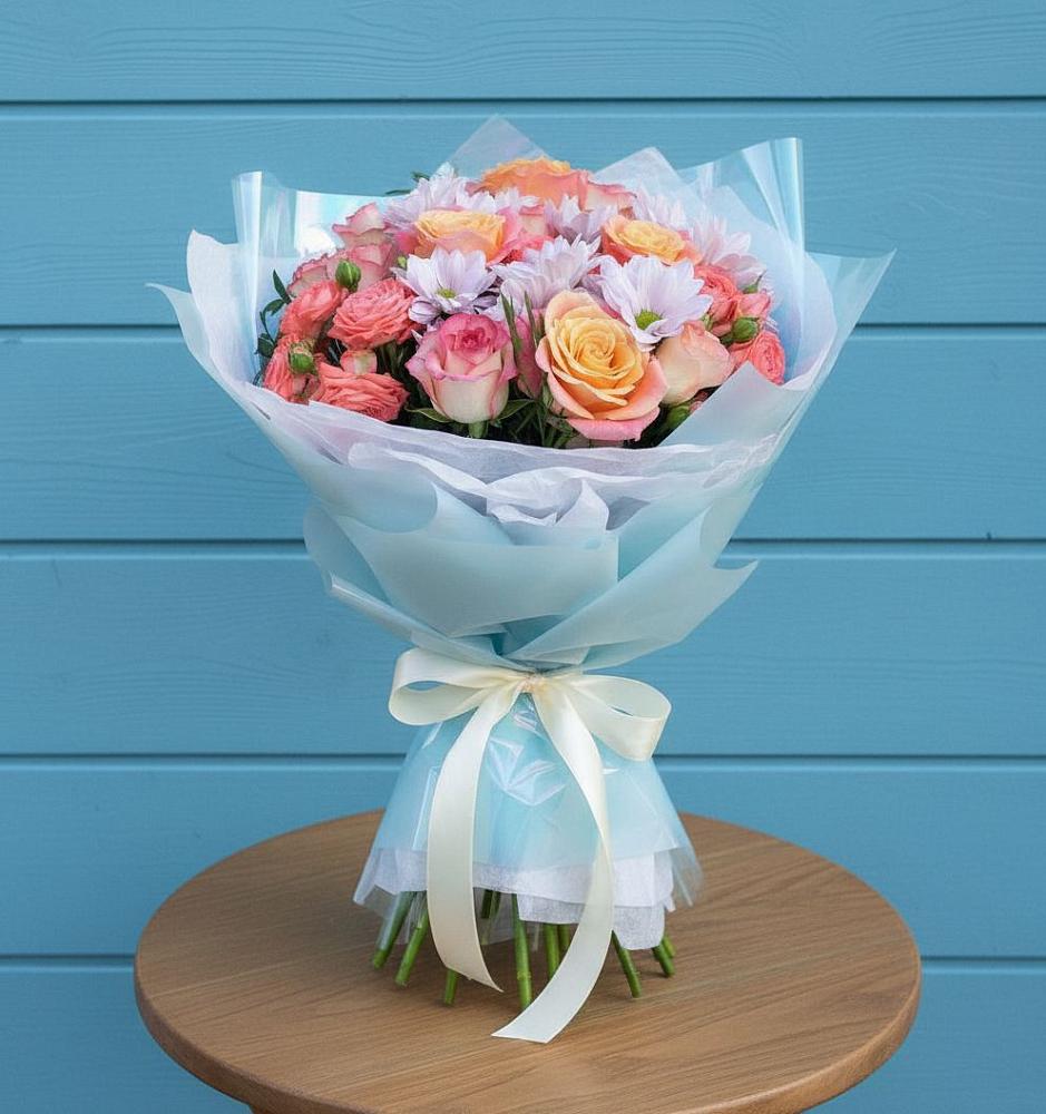 Букет цветов из: Хризантемы и Розы в Забродах