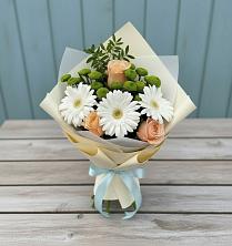 Букет цветов из:  Герберы, Розы и Хризантемы в Забродах