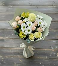 Букет цветов из:  Альстромерии, Розы и Хризантемы в Забродах