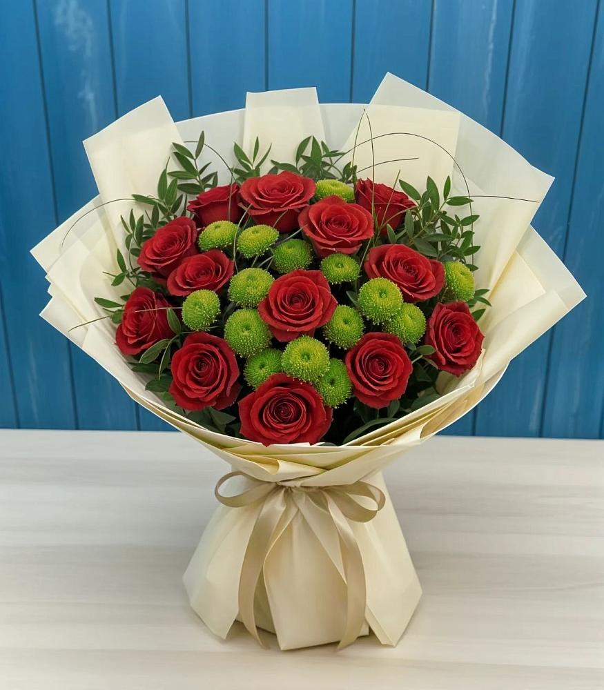 Букет цветов из: Розы и Хризантемы в Забродах