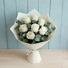 Букет Белые розы в Эвкалипте #REPLACE_PRED# Забродах